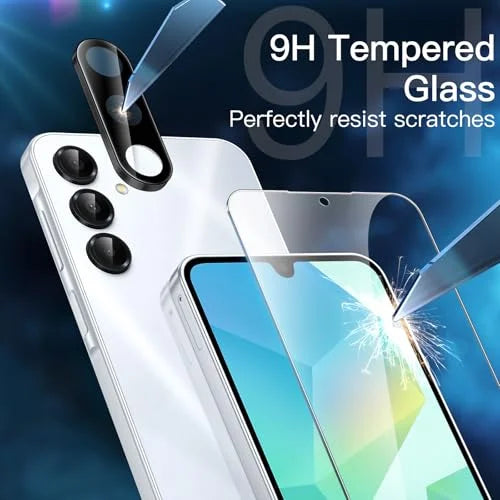 JETech Screen Protector for Samsung Galaxy A16 5G / 4G 6.7-Inch with Camera Lens Protector, Tempered Glass Film, HD Clear, 2-Pack Each