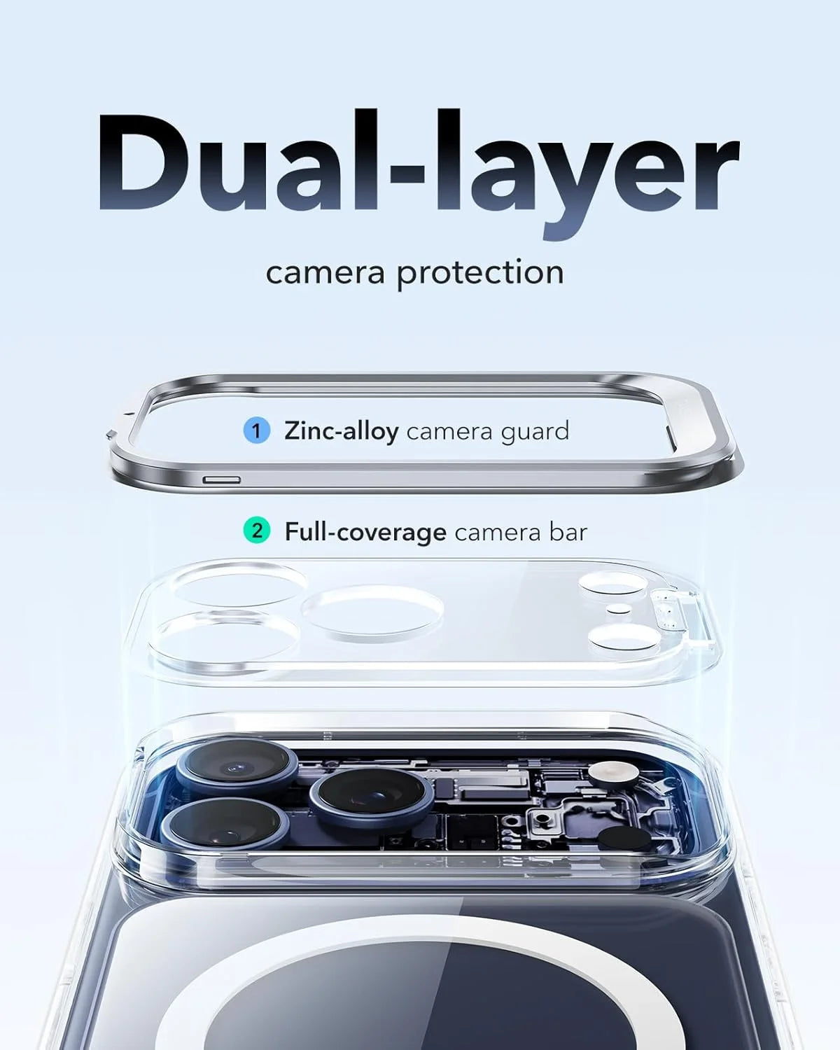 Crystal Clear MagSafe Stand Case