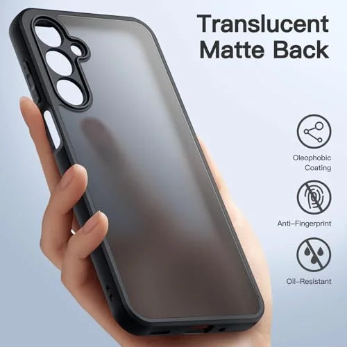 JETech Matte Case for Samsung Galaxy A16 5G / 4G 6.7-Inch, Frosted Translucent Back Protective Slim Phone Cover, Anti-Fingerprints (Black)