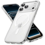 JETech Magnetic Case for iPhone 17 Pro 6.3-Inch Compatible with MagSafe, Shockproof Phone Bumper Cover, Anti-Scratch Clear Back (Clear)