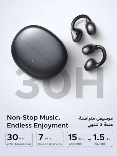 UGREEN ClipBuds, Open-ear Wireless Headphones with 4 Mic Clear Call Earbuds Clip on Earphones Bluetooth 6.0, App&Touch Control, IPX5 for Running Fitness, 30H Playtime, iOS&Android, Fit for S26 Ultra