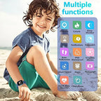 Exrp Kids Smart Watch for Girls Boys,Fitness Tracker with Heart Rate Sleep Monitor,19 Sport Modes Activity Tracker with Pedometer Steps Calories Counter,Waterproof Alarm Clock Kids Gift (Blue), USB