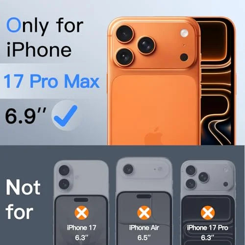 JETech Privacy Screen Protector for iPhone 17 Pro Max 6.9-Inch with Camera Lens Protector, Anti-Spy Tempered Glass Film, Easy Installation Tool, 2-Pack Each