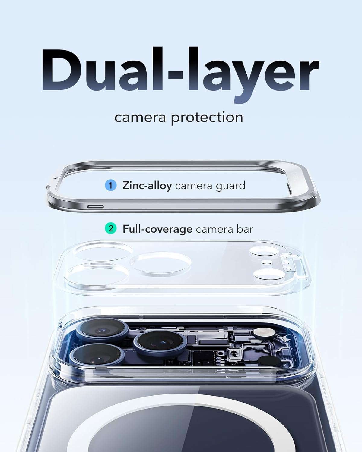 Crystal Clear MagSafe Stand Case