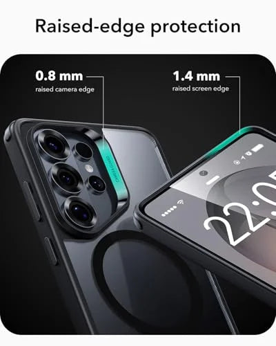 ESR for Samsung Galaxy S26 Ultra Case, Compatible with MagSafe, Magnetic Case for Samsung Galaxy S26 Ultra, Military-Grade Protection, Classic Hybrid Cover (HaloLock), Clear Black