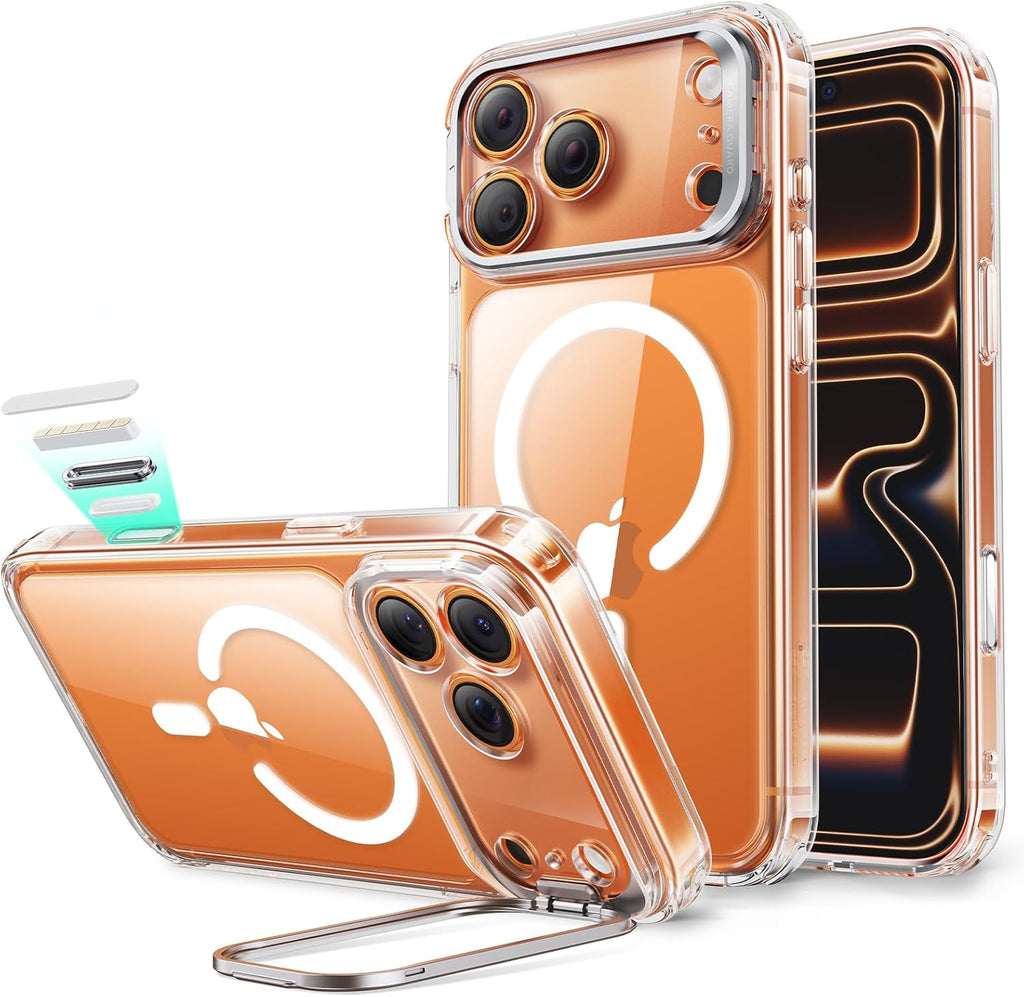 Crystal Clear MagSafe Stand Case