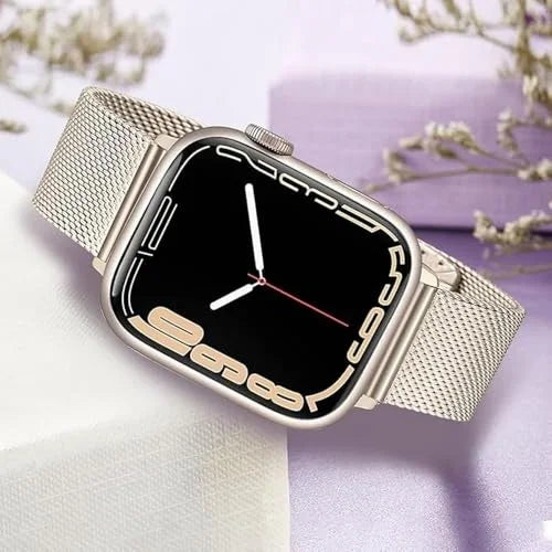 O Ozone Metal Band Compatible with Apple Watch Band 40mm 38mm 41mm 45mm 44mm 42mm 46mm, Stainless Steel Milanese Mesh Loop Magnetic Wristbands for iWatch Series 10 9 8 7 6 5 4 3 2 1 SE
