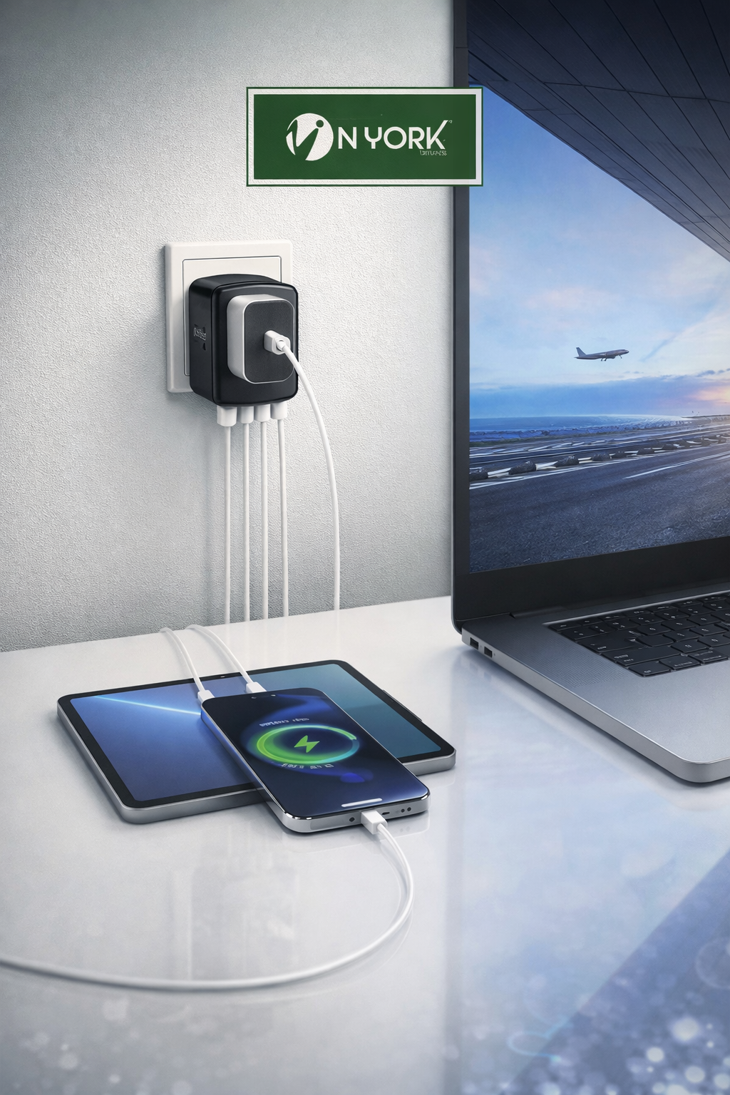 65W Universal Travel Adapter Fast Charger (GaN) – Multi USB Ports