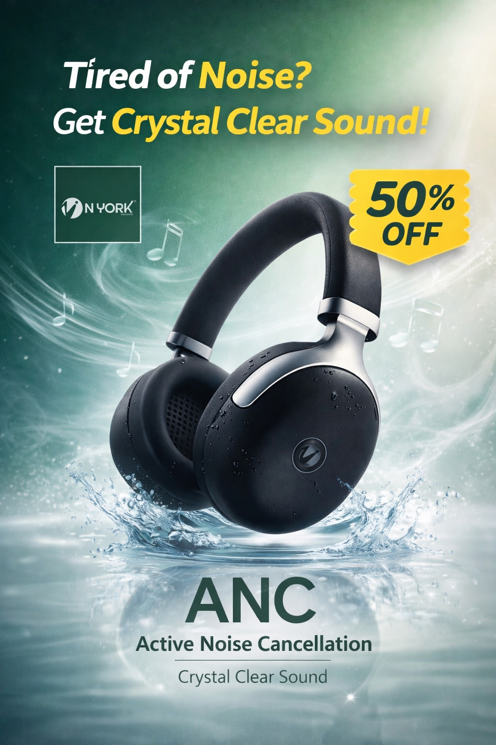 ANC Bluetooth Wireless Headphones – Noise Cancelling