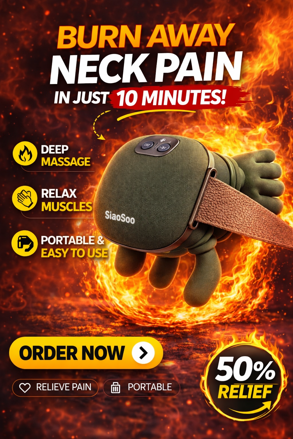 Smart Portable Neck Massager – Deep Relaxation Device