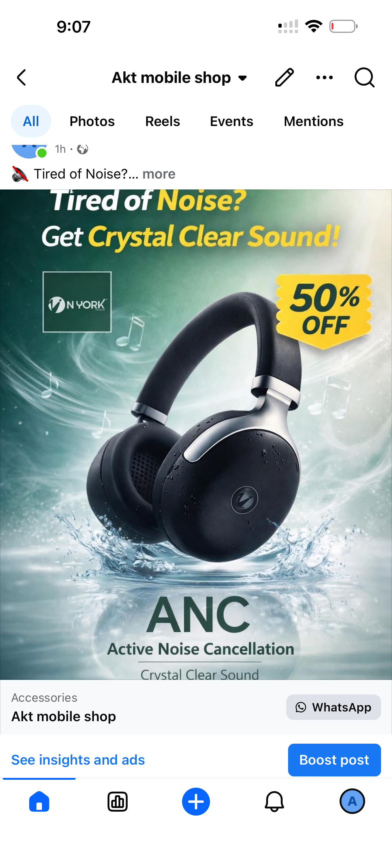 ANC Bluetooth Wireless Headphones – Noise Cancelling