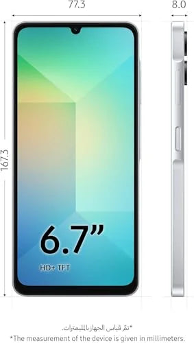 Samsung Galaxy A06 LTE, Android Smartphone, Dual SIM Mobile Phone, 4GB RAM, 64GB Storage, Light Blue (UAE Version)