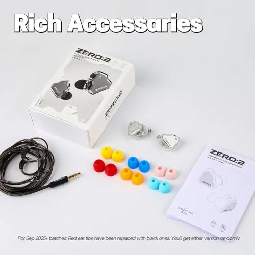 Linsoul 7Hz x Crinacle Zero:2 in Ear Monitor, Updated 10mm Dynamic Driver IEM, Wired Earbuds Earphones, Gaming Earbuds, with OFC IEM Cable for Musician (With MIC, Blue)