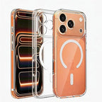 CROWNYX Hybrid PureClear cover for iPhone 17 Pro Max Compatible with Magsafe-Magnetic Charger Case Bumper,Military-Grad Drop Protuction Wear Resistant Anti Scratch Fingerprint Clear Case