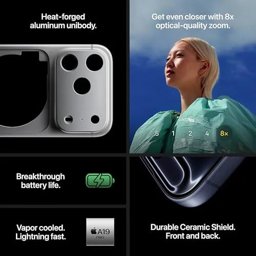 Apple iPhone 17 Pro Max 512 GB: 6.9-inch Display with ProMotion, A19 Pro Chip, Best Battery Life in Any iPhone Ever, Pro Fusion Camera System, Center Stage Front Camera; Cosmic Orange