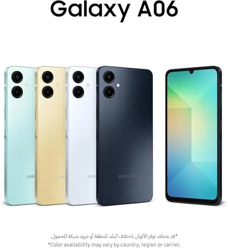 Samsung Galaxy A06 LTE, Android Smartphone, Dual SIM Mobile Phone, 4GB RAM, 64GB Storage, Light Blue (UAE Version)