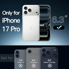 JETech Magnetic Case for iPhone 17 Pro 6.3-Inch Compatible with MagSafe, Shockproof Phone Bumper Cover, Anti-Scratch Clear Back (Clear)