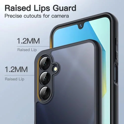 JETech Matte Case for Samsung Galaxy A16 5G / 4G 6.7-Inch, Frosted Translucent Back Protective Slim Phone Cover, Anti-Fingerprints (Black)