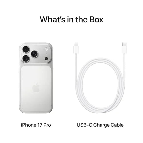Apple iPhone 17 Pro 256 GB: 6.3-inch Display with ProMotion up to 120Hz, A19 Pro Chip, Breakthrough Battery Life, Pro Fusion Camera System with Center Stage Front Camera; Silver