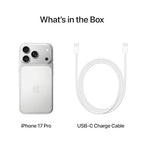 Apple iPhone 17 Pro 256 GB: 6.3-inch Display with ProMotion up to 120Hz, A19 Pro Chip, Breakthrough Battery Life, Pro Fusion Camera System with Center Stage Front Camera; Silver