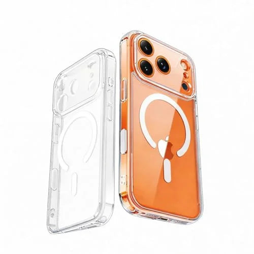 CROWNYX Hybrid PureClear cover for iPhone 17 Pro Max Compatible with Magsafe-Magnetic Charger Case Bumper,Military-Grad Drop Protuction Wear Resistant Anti Scratch Fingerprint Clear Case