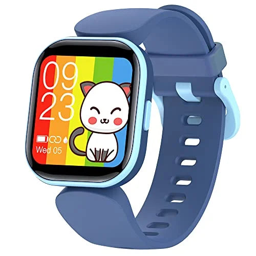 Exrp Kids Smart Watch for Girls Boys,Fitness Tracker with Heart Rate Sleep Monitor,19 Sport Modes Activity Tracker with Pedometer Steps Calories Counter,Waterproof Alarm Clock Kids Gift (Blue), USB