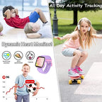Exrp Kids Smart Watch for Girls Boys,Fitness Tracker with Heart Rate Sleep Monitor,19 Sport Modes Activity Tracker with Pedometer Steps Calories Counter,Waterproof Alarm Clock Kids Gift (Blue), USB